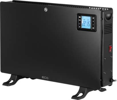 Teplovzdušný konvektor ECG TK 2080 DR Black - příkon 2000 W, LCD display, černý