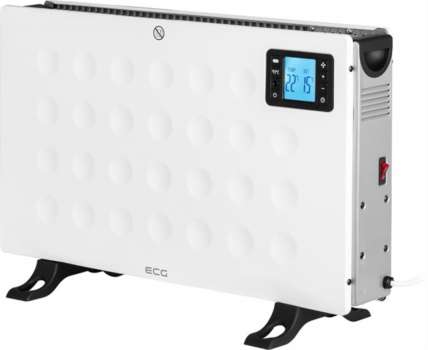 Teplovzdušný konvektor ECG TK 2080 DR White - příkon 2000 W, LCD display, bílý
