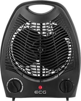 Teplovzdušný ventilátor ECG TV 3030 Heat R Black - příkon 2000 W, 3 stupně nastavení, černý