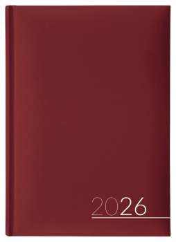 Denní diář 2026 - lamino, A5, bordó