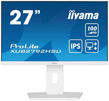 Počítačový monitor iiyama ProLite XUB2792HSU-W6 - 27", IPS, FHD, 1920x1080, 1300:1, bílý, repro