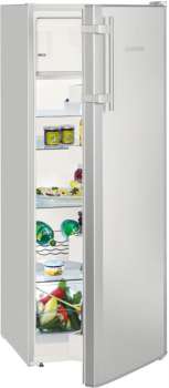 Chladnička s mrazákem uvnitř LIEBHERR KPsle290 - objem 250 l (229 + 21), CoolPlus, stříbrná