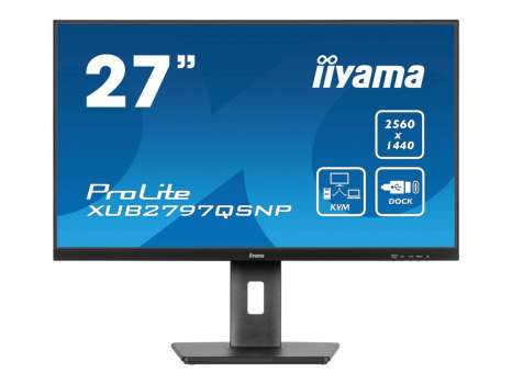 Počítačový monitor iiyama ProLite XUB2797QSNP-B1 - 27", Quad HD, 2560 x 1440, repro, matný černý