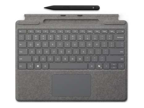 Klávesnice k tabletu MS Surface Pro Keyboard + Slim Pen - součástí je Slim Pen 2, platinová