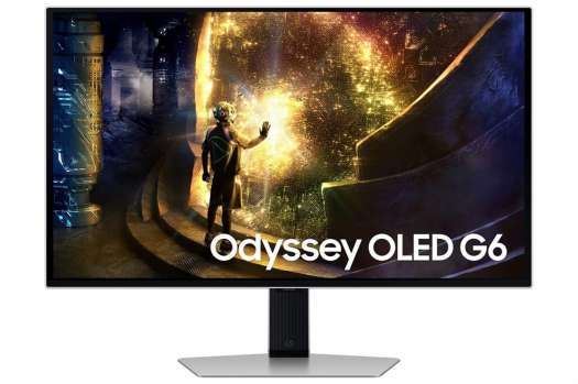 Počítačový herní monitor Samsung Odyssey OLED G6 LS27DG610SUXEN - 27", QHD, 2560 x 1440, stříbrný