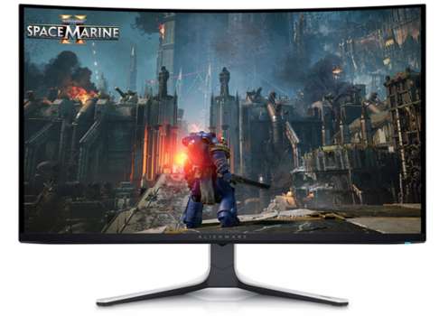 Počítačový herní monitor Dell Alienware AW3225QF - 31,6", OLED, 4K, 3840 × 2160, zakřivený/bílý