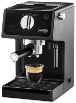 Pákový kávovar De'Longhi ECP 31.21 BK - tlak 15 bar, bojler z nerezové oceli, černý