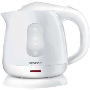 Rychlovarná konvice Sencor SWK 1010WH - objem 1 l, příkon 1100 W, bílá