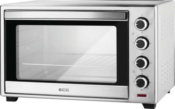 Stolní trouba ECG ET 20482 Stainless - objem 48 l, příkon 2000 W, regulace teploty 100-230°C, nerez