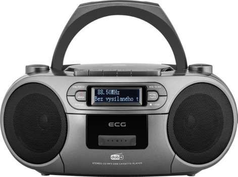 Rádio DAB/DAB+ s CD přehrávačem ECG CDR 990 DAB - přehráva CD, kazety, MP3, tuner FM/AM, šedé