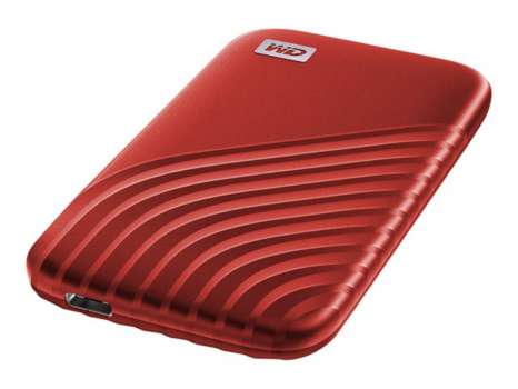 Externí SSD disk WD My Passport - 2TB, USB 3.2 Gen 2, AES 256 bitů, červený