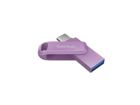 USB flash drive SanDisk Ultra Dual Drive Go - 512 GB, USB 3.2 Gen 1 / USB-C, levandulový