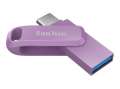 USB flash drive SanDisk Ultra Dual Drive Go - 64 GB, USB 3.2 Gen 1 / USB-C, levandulový