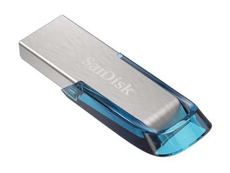 USB flash drive SanDisk Ultra Flair - 128 GB, USB 3.0, modrý