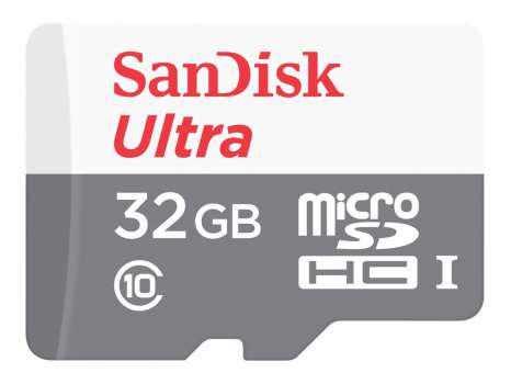 Paměťová karta microSDHC SanDisk Ultra - 32 GB, Class 10, UHS-I, šedá