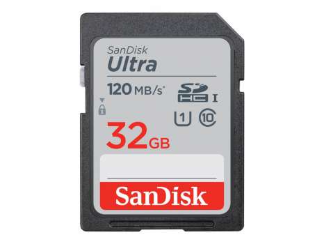 Paměťová karta SDHC SanDisk Ultra - 32 GB, UHS-I U1, Class10, šedá