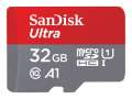 Paměťová karta microSDHC SanDisk Ultra - 32 GB, SD adaptér, A1, UHS-I U1, Class10, červeno-šedá