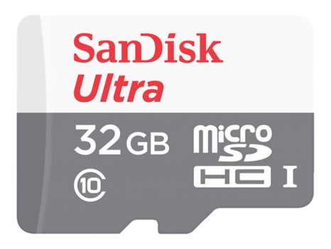 Paměťová karta microSDHC SanDisk Ultra - 32 GB, SD adaptér, A1, UHS-I, Class10, bílo-šedá