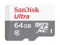 Paměťová karta microSDXC SanDisk Ultra - 64 GB, SD adaptér, A1, UHS-I, Class10, bílo-šedá
