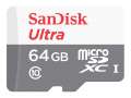 Paměťová karta microSDXC SanDisk Ultra - 64 GB, SD adaptér, UHS-I / Class10, šedá