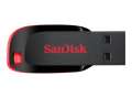 USB flash drive SanDisk Cruzer Blade - 128 GB, USB 2.0, černo-červený