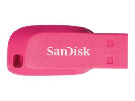 USB flash drive SanDisk Cruzer Blade - 16 GB, USB 2.0, elektricky růžový