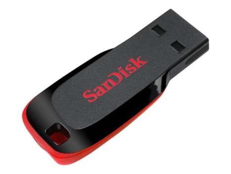 USB flash drive SanDisk Cruzer Blade - 32 GB, USB 2.0, elegantně černo-červený
