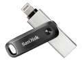 USB flash drive SanDisk iXpand Go - 64 GB, USB 3.0 / Lightning, černo-stříbrný