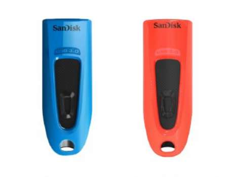 USB flash drive SanDisk Ultra - 32 GB, USB 3.0, červený, modrý, 2 ks