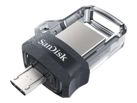 USB flash drive SanDisk Ultra Dual - 32 GB, USB 3.0 / micro USB, černo-stříbrný