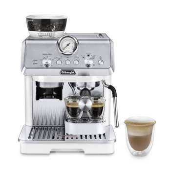 Pákový kávovar De'Longhi EC 9155.W - tlak 15 bar, objem 1,5 l, 8 stupňové nastavení mlýnku, nerez