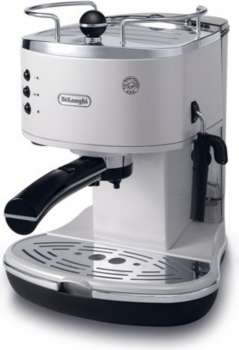 Pákový kávovar De'Longhi ECO 311 W - tlak 15 bar, objem 1,4 l, capuccino tryska, bílý