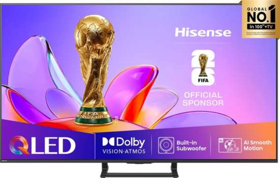QLED SMART televize Hisense 50A7Q - úhlopříčka 126 cm, UHD rozlišení, Atmos, zvuk 20+20 W, černá