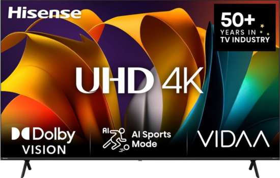 LED televize Hisense 85A6N - úhlopříčka 215 cm, UHD rozlišení, Vision, černá