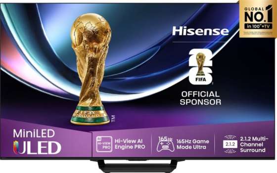 Mini LED televize Hisense 85U7Q PRO - úhlopříčka 215 cm, UHD 165 Hz, Vision IQ / Atmos, černá