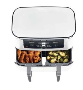 Multifunkční hrnec Ninja AF400EUWH Foodi MAX Dual Zone - celkový objem 9,5 l, 2 nezávislé koše, bílý