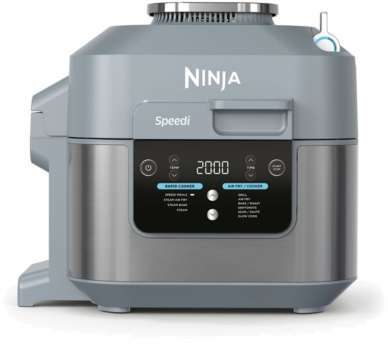 Multifunkční hrnec Ninja ON400EU Speedi 10v1 - objem 5,7 l, Rapid Cooking System, nerezový a šedý