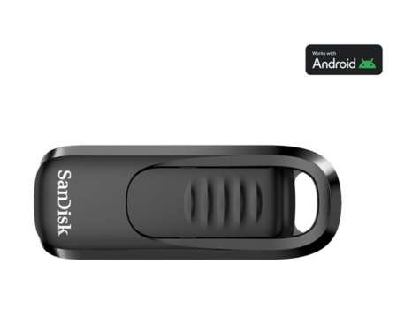 USB flash drive SanDisk Ultra Slider - 512 GB, USB-C 3.2 Gen 1, stříbrný