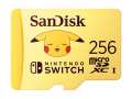 Paměťová karta microSDXC SanDisk for Nintendo Switch - 256 GB, Video Class V30, UHS-I U3, žlutá