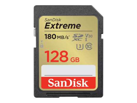 Paměťová karta SDXC SanDisk Extreme PLUS - 128 GB, UHS-I U3, Class10, zlatá