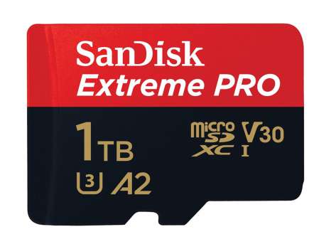 Paměťová karta microSDXC SanDisk Extreme Pro - 1 TB, SD adaptér, A2, Video Class V30, UHS-I U3, C.10
