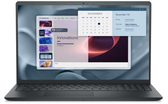 Notebook Dell Pro 15 Essential PV15255 R5-7520U - 15,6", 8GB RAM, 512GB SSD, AMD, Win 11 Pro, Black