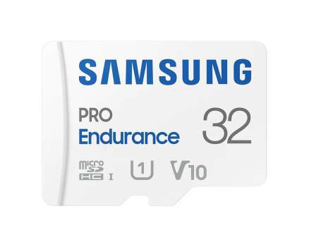 Paměťová karta micro SDHC Samsung PRO Endurance - 32GB, UHS-I U1, Class 10, SD adaptér, bílá