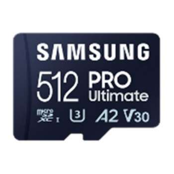 Paměťová karta micro SDXC Samsung PRO Ultimate - 512GB, UHS-I U3, Class 10, SD adaptér, modrá