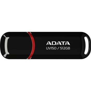 USB Flash Disk ADATA UV150 - 512GB, USB 3.2, farba lesklý onyx / šarlátová