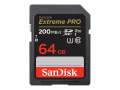 Paměťová karta SDXC SanDisk Extreme Pro - 64 GB, Video Class V30, UHS-I U3, Class10, černá