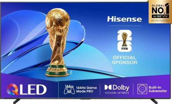 QLED SMART televize Hisense 98E7Q - úhlopříčka 249 cm, UHD 144 Hz, Vision IQ / Atmos, černá