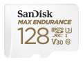 Paměťová karta microSDXC SanDisk Max Endurance - 128 GB, SD adaptér, Video Class V30, UHS-I U3, C.10