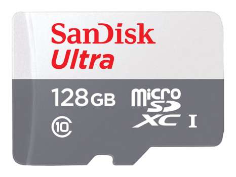 Paměťová karta microSDXC SanDisk Ultra - 128 GB, Class 10, UHS-I, šedá