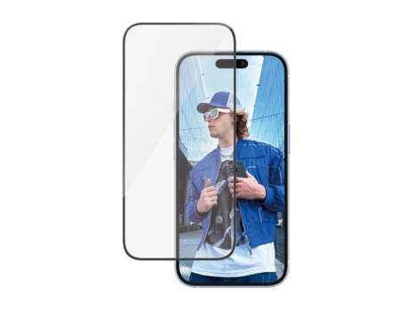 Ochrana obrazovky pro mobilní telefon PanzerGlass Apple iPhone 16/15 - průhledná s černým rámem